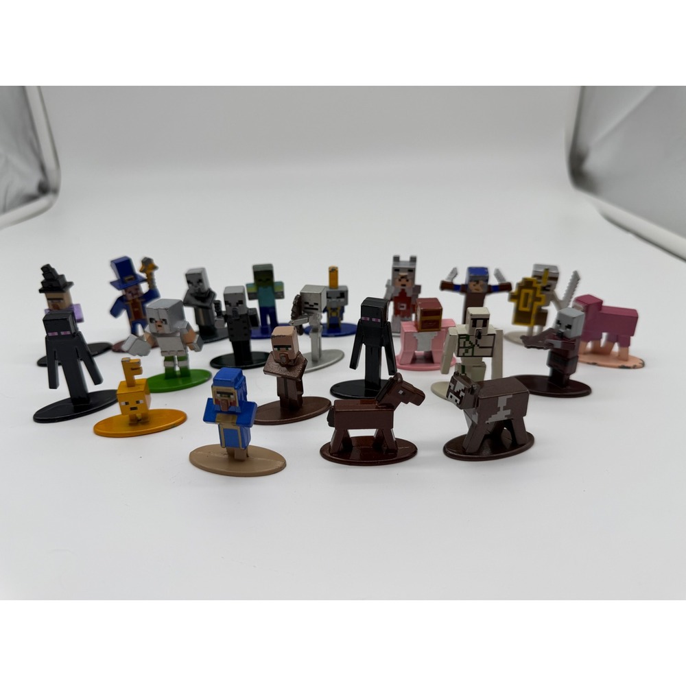 Minecraft Toys Nano Metalfigs Die-Cast Metal Mini Figure Lot 22pc